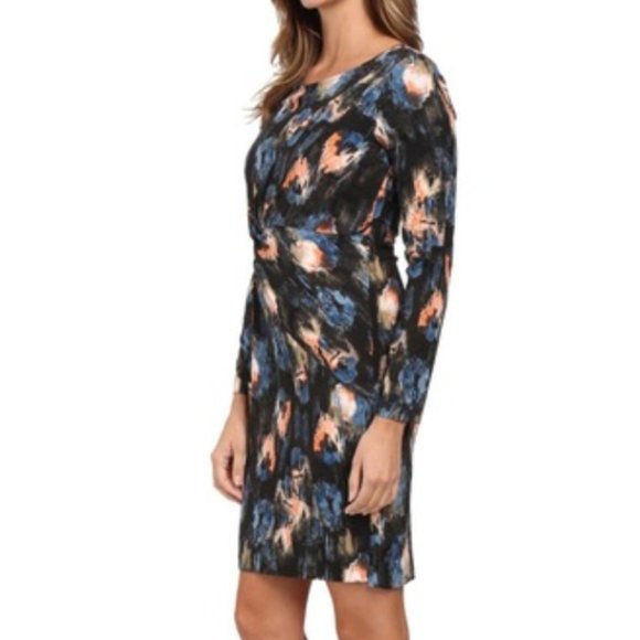 NYDJ navy multi ikat twist front dress 2P 6P 8P 10 - Picture 5 of 8